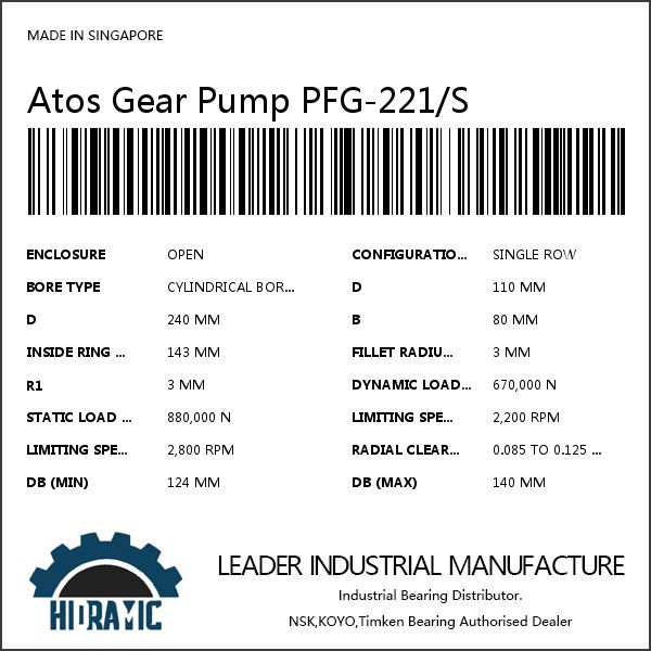 Atos Gear Pump PFG-221/S