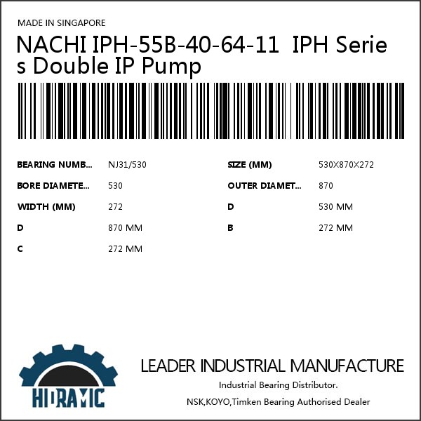 NACHI IPH-55B-40-64-11  IPH Series Double IP Pump