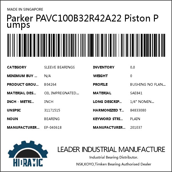 Parker PAVC100B32R42A22 Piston Pumps