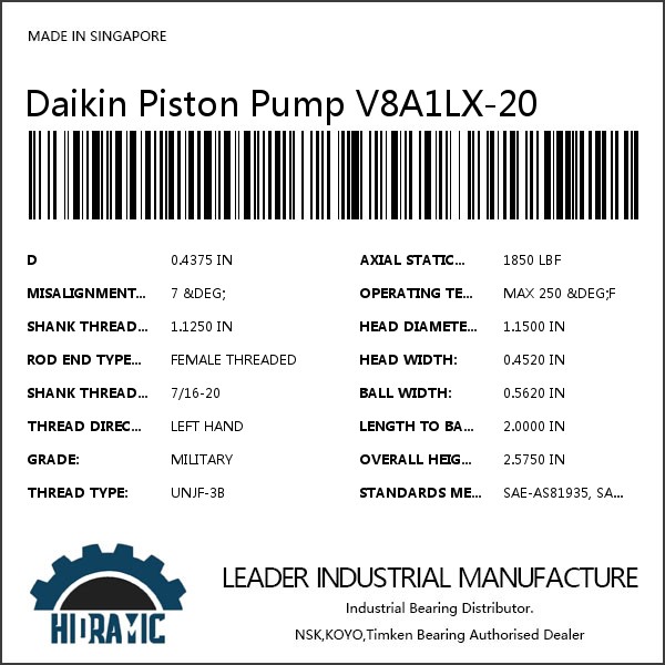 Daikin Piston Pump V8A1LX-20