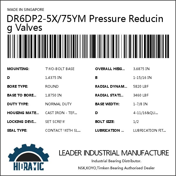 DR6DP2-5X/75YM Pressure Reducing Valves