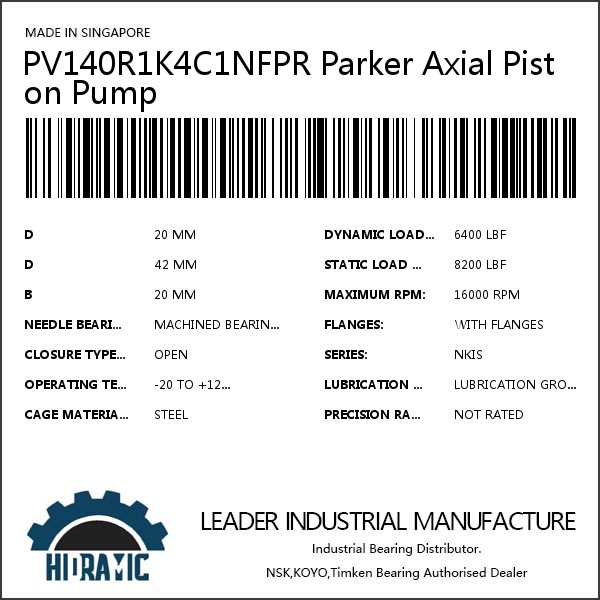 PV140R1K4C1NFPR Parker Axial Piston Pump