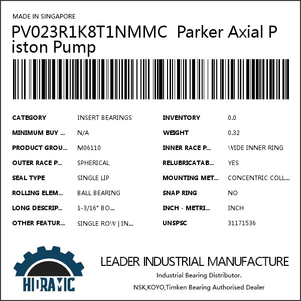 PV023R1K8T1NMMC  Parker Axial Piston Pump
