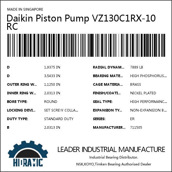 Daikin Piston Pump VZ130C1RX-10RC