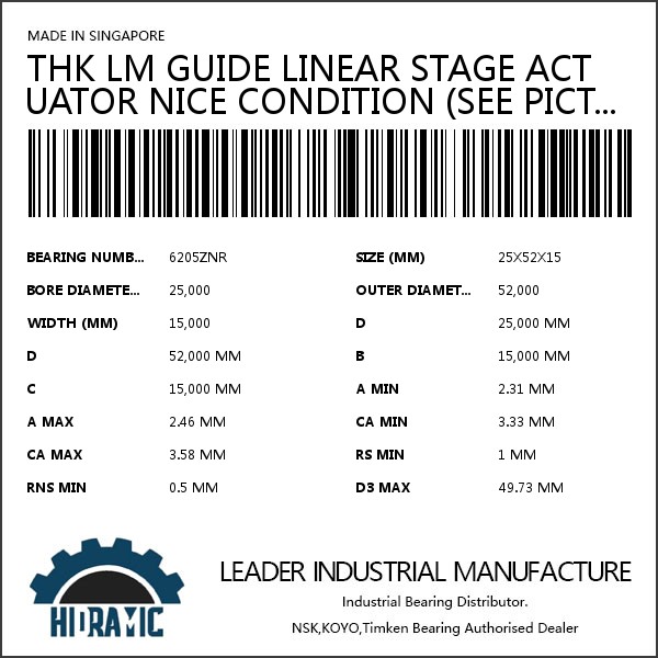 THK LM GUIDE LINEAR STAGE ACTUATOR NICE CONDITION (SEE PICTURES)