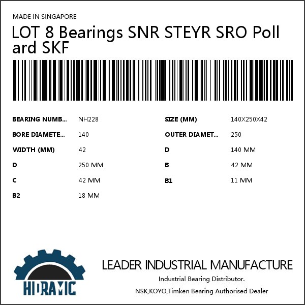 LOT 8 Bearings SNR STEYR SRO Pollard SKF