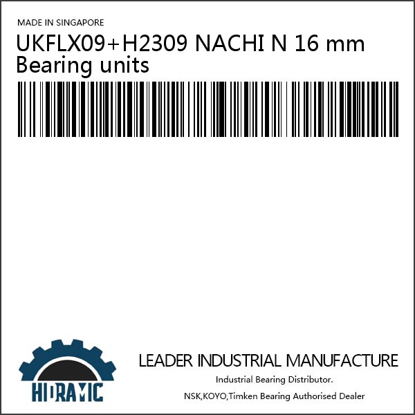 UKFLX09+H2309 NACHI N 16 mm  Bearing units