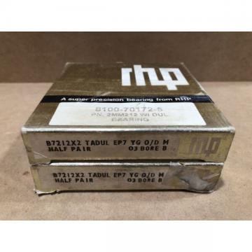 (2) NEW IN BOX RHP Super Precision Bearings 7212CTDULP4 RR 5 D:T