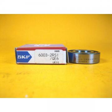 SKF 6003-2RS1/QE6 BEARING, DOUBLE SEAL, 17mm x 35mm x 10mm