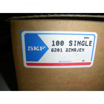 NIB SKF 62012ZNRJEM BEARING METAL SEALED 6201 2Z NR JEM w/ SNAP RING 12x32x10 mm