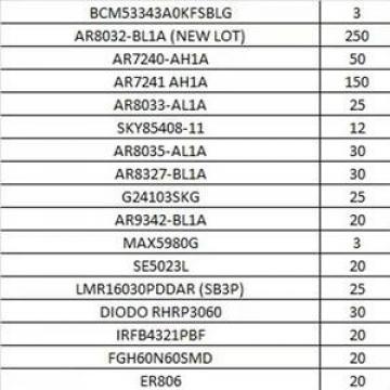 ARN3062T2 NTN  Static load rating axial (C0) 87 kN Complex bearings