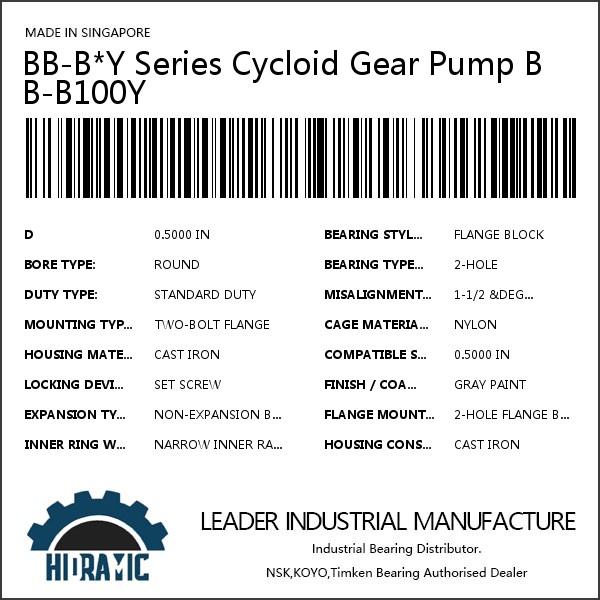 BB-B*Y Series Cycloid Gear Pump BB-B100Y