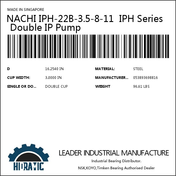 NACHI IPH-22B-3.5-8-11  IPH Series Double IP Pump