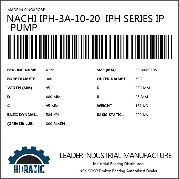 NACHI IPH-3A-10-20  IPH SERIES IP PUMP