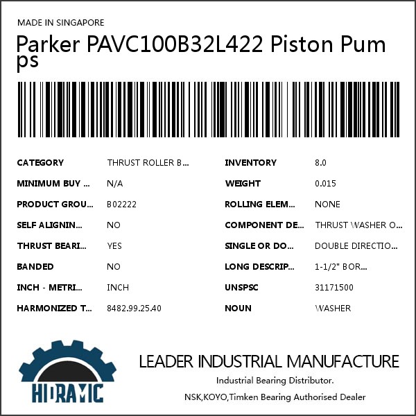 Parker PAVC100B32L422 Piston Pumps