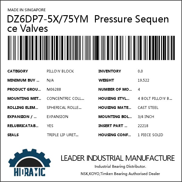 DZ6DP7-5X/75YM  Pressure Sequence Valves