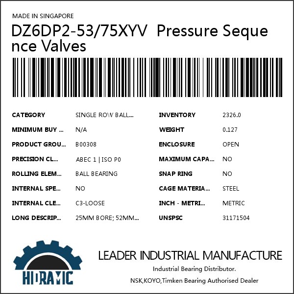 DZ6DP2-53/75XYV  Pressure Sequence Valves