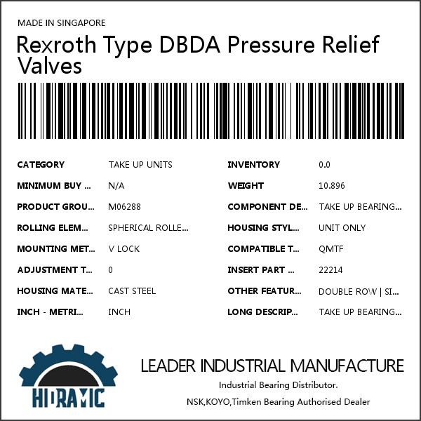Rexroth Type DBDA Pressure Relief Valves