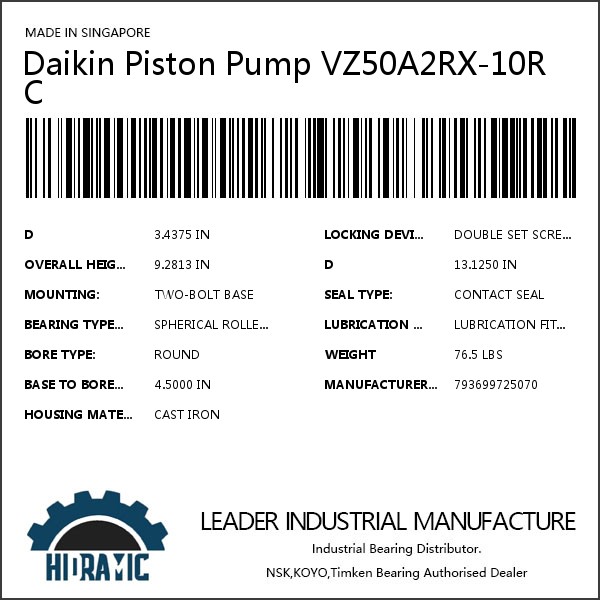 Daikin Piston Pump VZ50A2RX-10RC