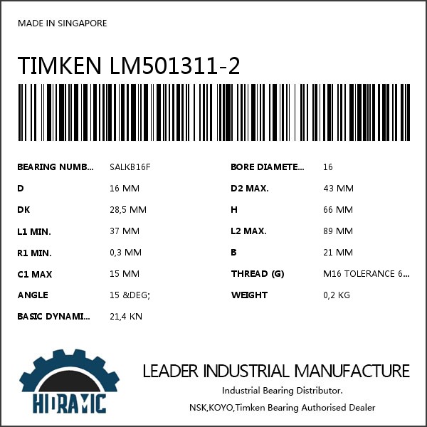 TIMKEN LM501311-2