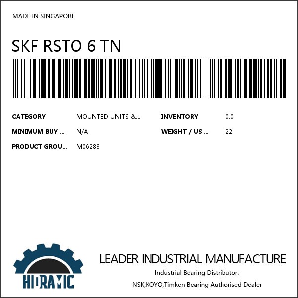 SKF RSTO 6 TN #1 small image