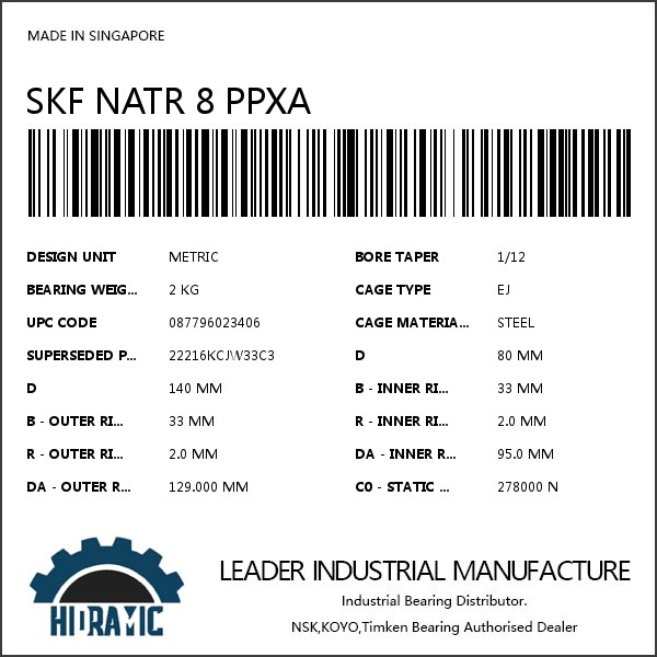 SKF NATR 8 PPXA