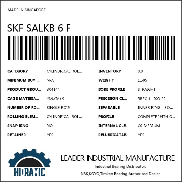 SKF SALKB 6 F #1 small image