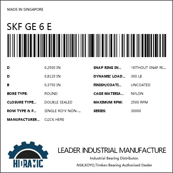 SKF GE 6 E #1 small image