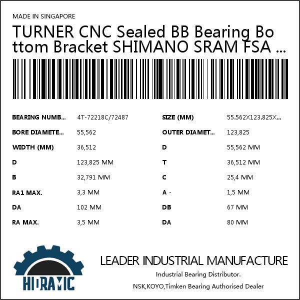 TURNER CNC Sealed BB Bearing Bottom Bracket SHIMANO SRAM FSA Compatible