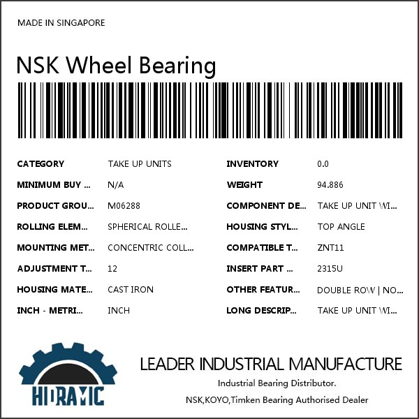 NSK Wheel Bearing #1 small image