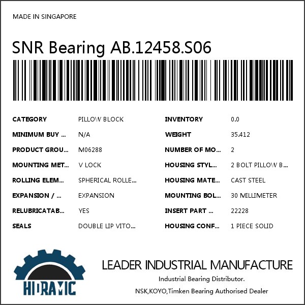 SNR Bearing AB.12458.S06 #1 small image
