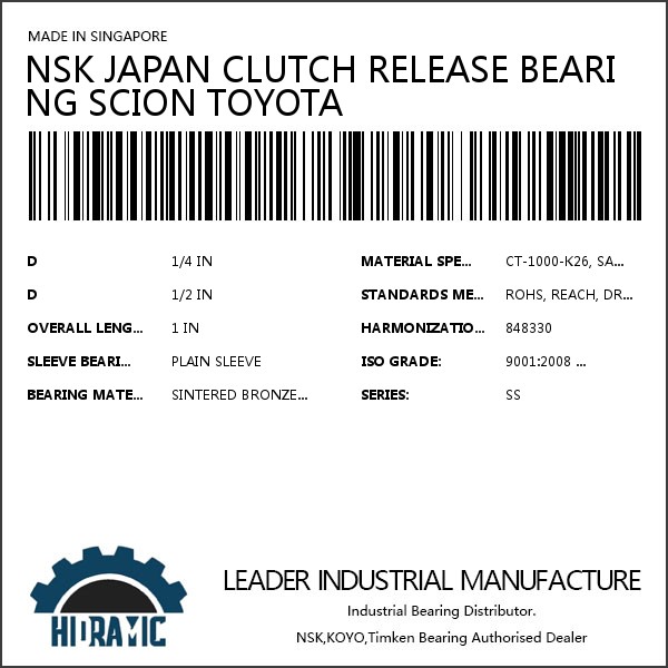 NSK JAPAN CLUTCH RELEASE BEARING SCION TOYOTA