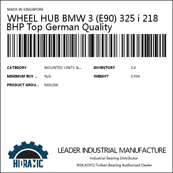 WHEEL HUB BMW 3 (E90) 325 i 218BHP Top German Quality