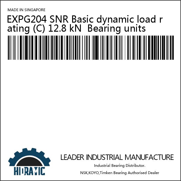 EXPG204 SNR Basic dynamic load rating (C) 12.8 kN  Bearing units #1 small image