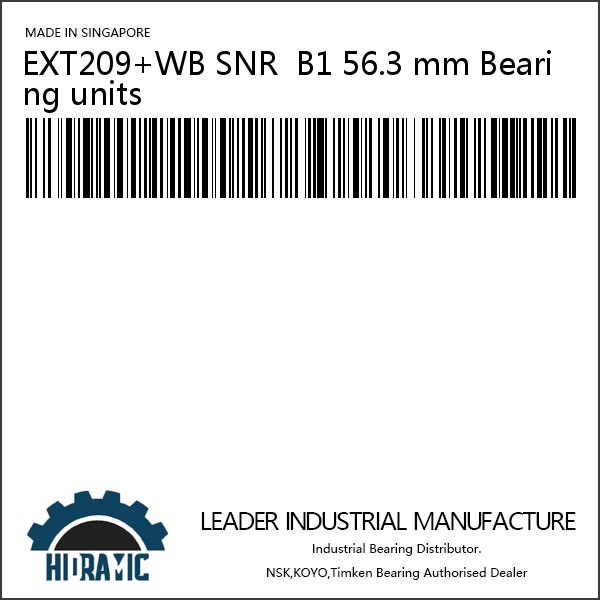 EXT209+WB SNR  B1 56.3 mm Bearing units