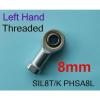 Freeship 2pcs Left Hand Threaded 8mm SIL8T/K PHSA8L Female Rod End Joint Bearing #1 small image