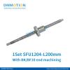 2 X SFU2505--200 mm Ball screws with 2 Pcs SFU2505 CNC Single nut #1 small image