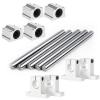 4pcs 8mm SK8 Bearing CNC Aluminum Linear Rail Shaft Guide Support US Seller