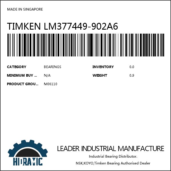 TIMKEN LM377449-902A6 #1 image