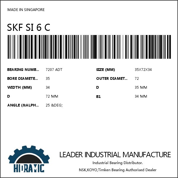 SKF SI 6 C #1 image