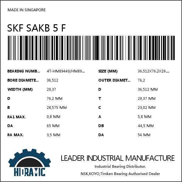 SKF SAKB 5 F #1 image