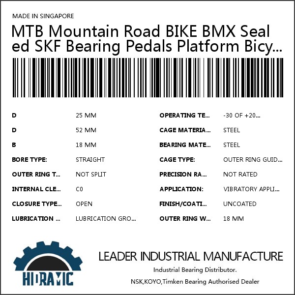 MTB Mountain Road BIKE BMX Sealed SKF Bearing Pedals Platform Bicycle Pedal RED #1 image