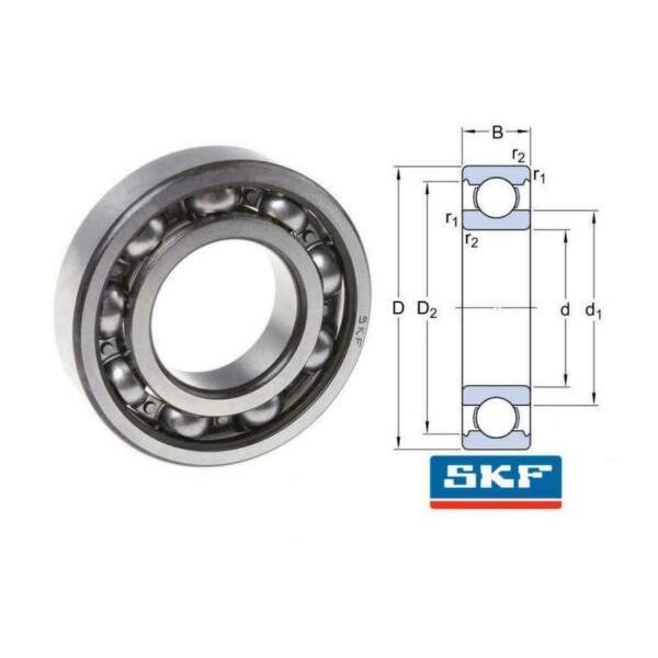 SKF 6214-2RS1 SEALED BOTH SIDES ROLLER BEARING 2-3/4 ID NEW CONDITION IN BOX #1 image