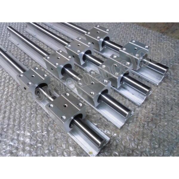 2X SBR12-1000mm 12MM FULLY SUPPORTED LINEAR RAIL SHAFT ROD + 4 SBR12UU Block #1 image