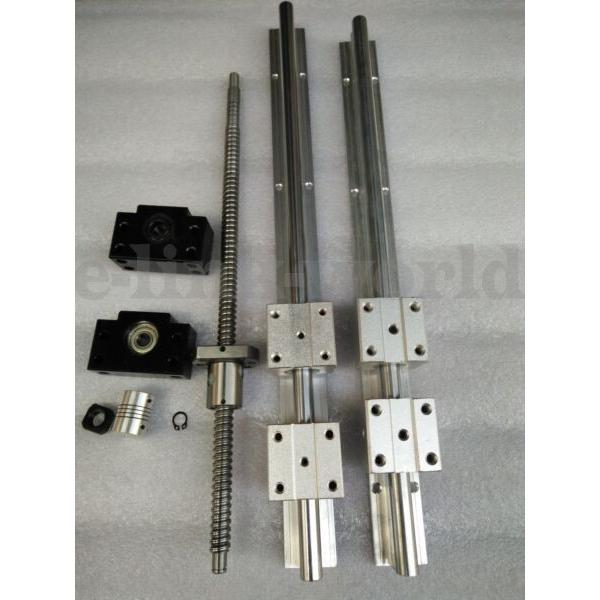 2set SBR16-700MM 16MM FULLY SUPPORTED LINEAR RAIL SHAFT+ 4 SBR16UU BEARING BLOCK #1 image