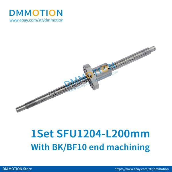 2 X SFU2505--200 mm Ball screws with 2 Pcs SFU2505 CNC Single nut #1 image