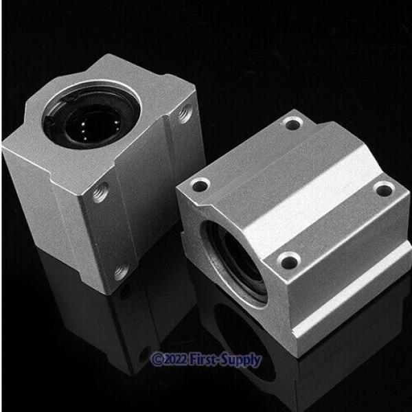 2 PCS - SCS8UU (8mm) Metal Linear Ball Bearing Pellow Block Unit FOR CNC (SC8UU) #1 image