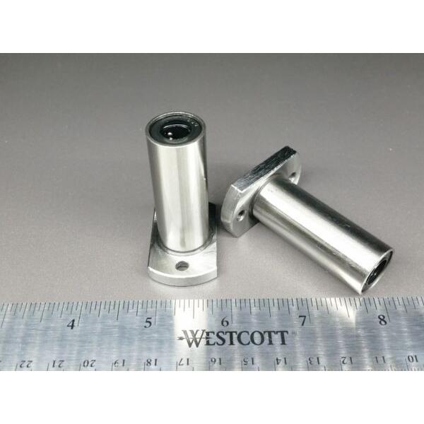 Lot of 2 10mm Long Linear Motion Bearings Bushing Flange Router Shaft CNC LMH10L #1 image