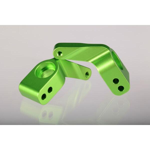 Traxxas 3652G Green CNC Machined Aluminum Rear Hub Carrier Uprights w/ Bearings #1 image