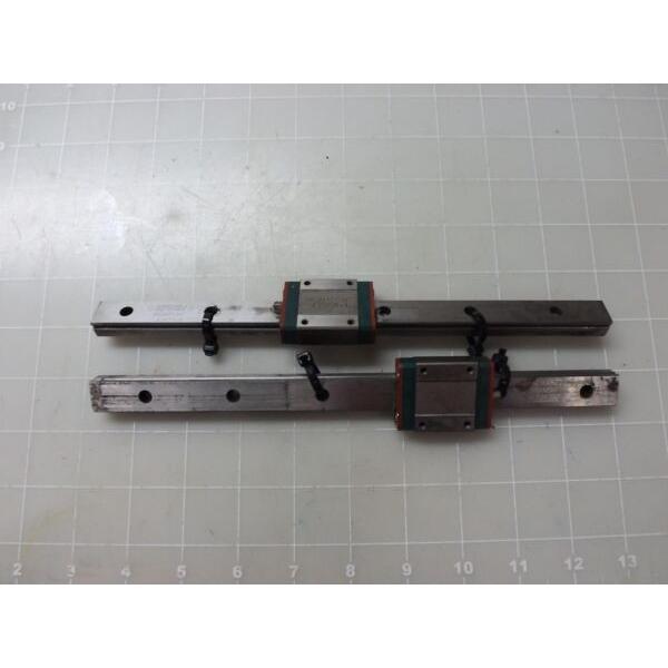HIWIN MGN15-CH 86866-3 LINEAR BEARING SLIDE RAIL STAGE TWO MOUNTING BLOCKS #1 image